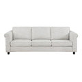 89.37Inch 3 Seats Upholstered Sofa, Bishop Beige Beige Fabric