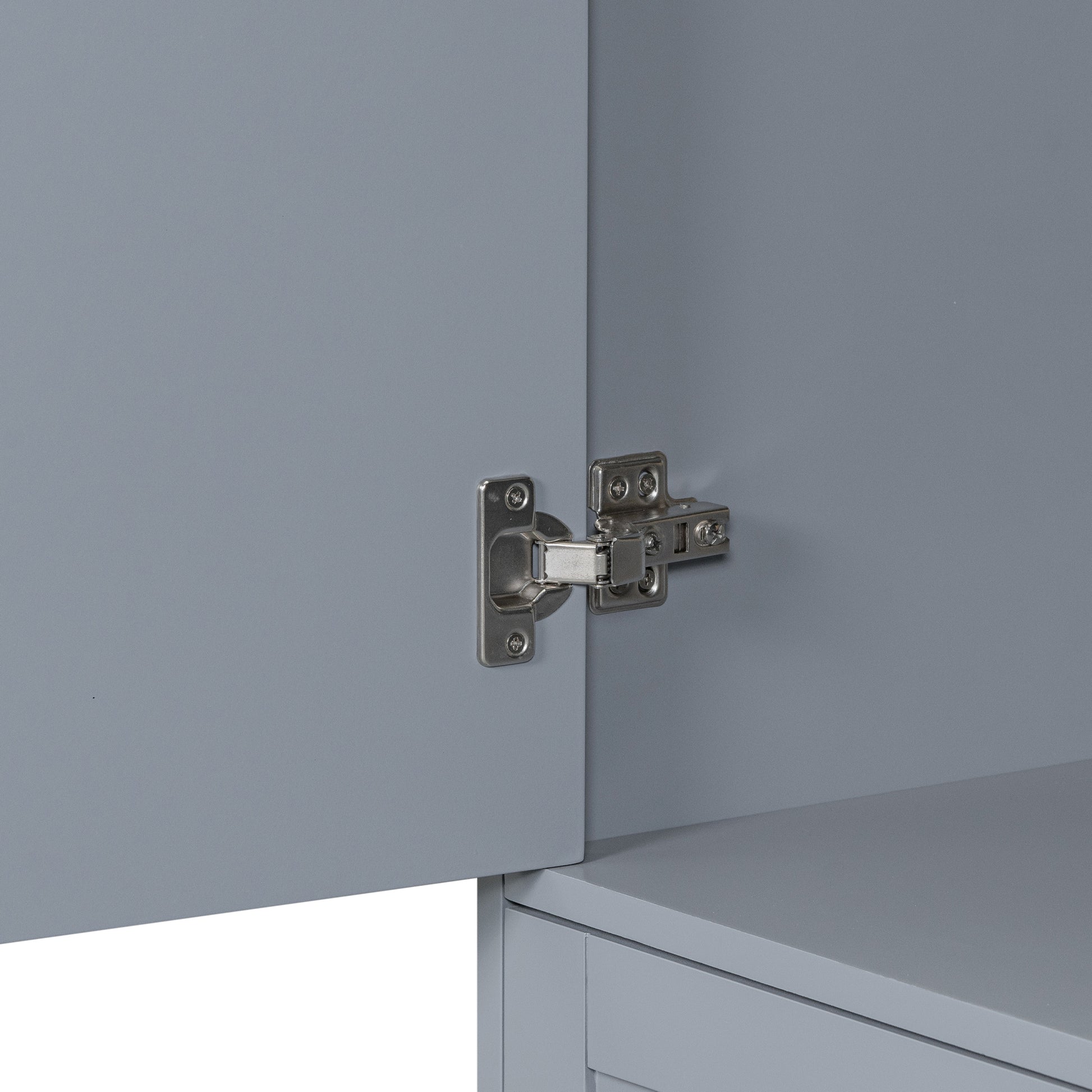 Cabinet Only 36" Bathroom Vanity Grey Blue Sink Not Included Grey Blue Solid Wood Mdf