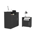 2 Piece Bedroom Set, Rioja 4 Drawer Dresser Omaha Nightstand, Black Full Black 2 Piece Set Particle Board Particle Board