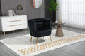Coolmore Accent Chair ,Leisure Single Chair With Golden Feet Black Velvet