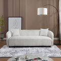 3 Seater Sofa Comfy Sofa For Living Room, Boucl Couch Grey Grey Fabric