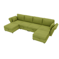 United We Win Modular Sectional Sofa U Shaped Modular Couch With Reversible Chaise Modular Sofa Sectional Couch With Storage Seats Olive Linen