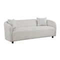 3 Seater Sofa Comfy Sofa For Living Room, Boucl Couch Grey Grey Fabric