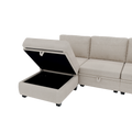 United We Win Modular Sectional Sofa U Shaped Modular Couch With Reversible Chaise Modular Sofa Sectional Couch With Storage Seats Beige Linen