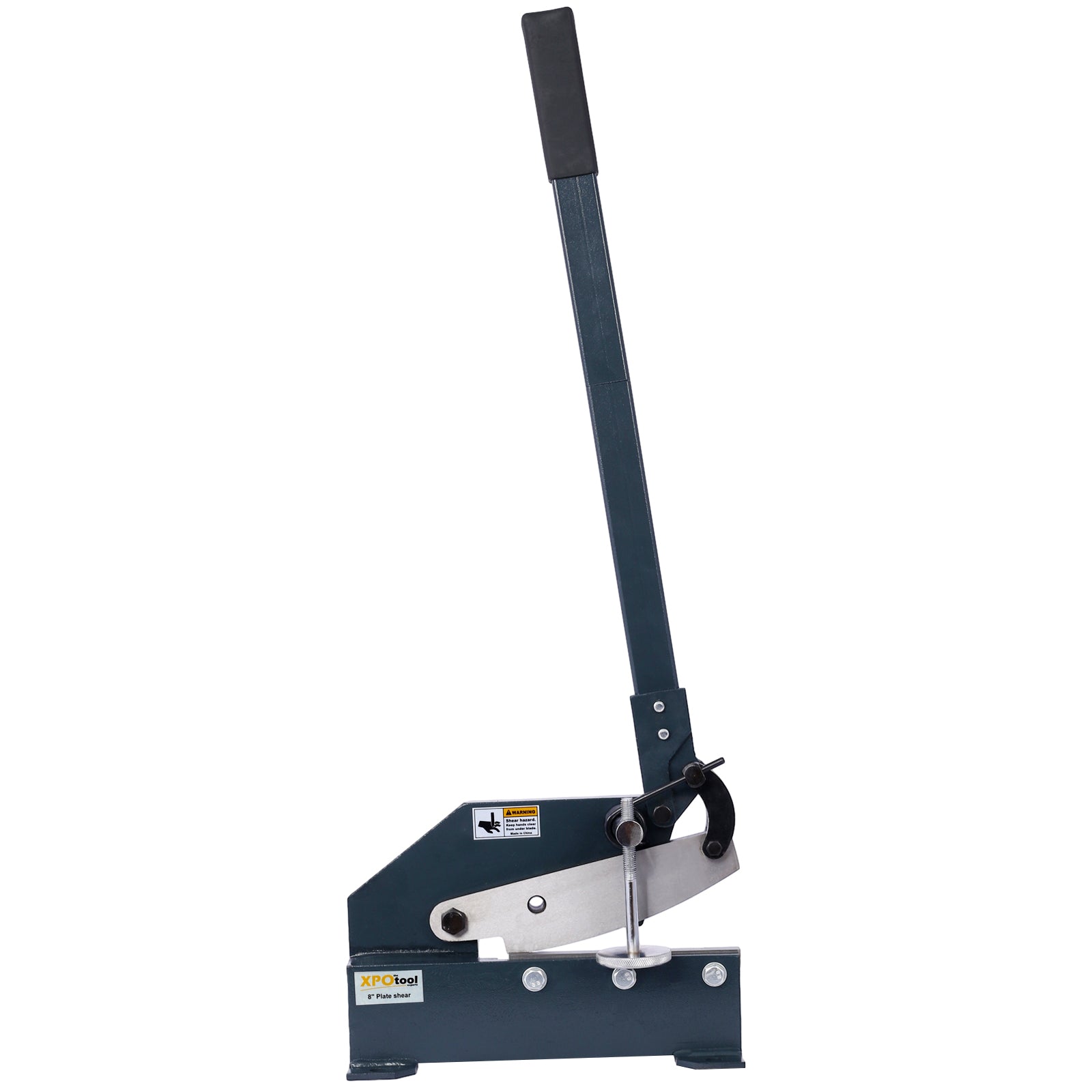 Industrial 8 Inch Sheet Metal Plate Shear, Solid Construction Mounting Type Metal Shear, High Precision Manual Hand Plate Shear Gray Metal