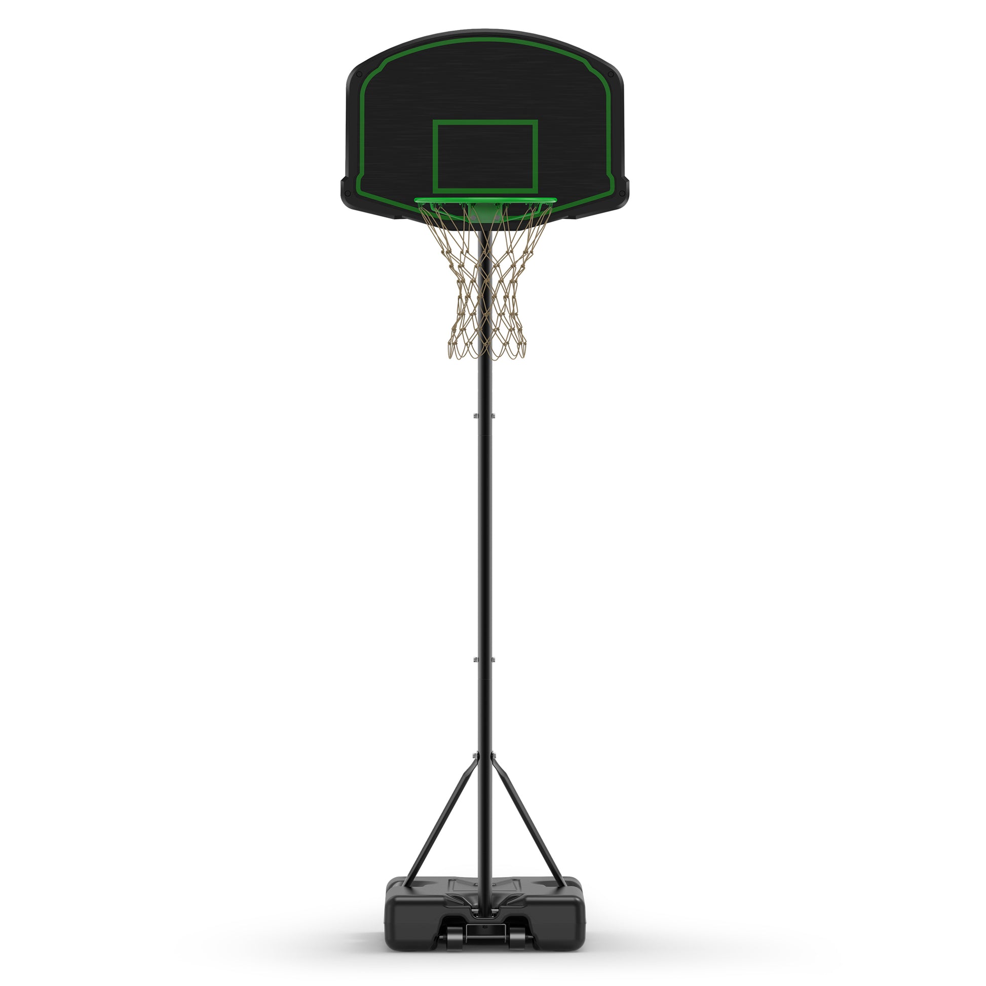 Basketball Hoop System Stand With 30In Backboard, Height Adjustable 60Inch 78Inch For Indoor Outdoor, Fillable Base With Wheels For Kids, Youth Black Steel