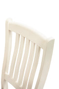 Classic Dining Room Furniture 7Pc Dining Set Dining Table W Drawers 6X Side Chairs White Rubberwood Walnut Acacia Veneer Slats Back Chair White Wood Dining Room Rubberwood Rectangular Dining Table With Chair Wood Wood White Slat Back Seats 6 60 Inches