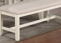 Luxury Look Dining Room Furniture 6Pc Dining Set Dining Table W Drawers 4X Side Chairs 1X Bench White Rubberwood Walnut Acacia Veneer Ladder Back Chair White Wood Dining Room Bench Seating Rubberwood Rectangular Dining Table With Chair And Bench Wood