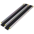 7' Adjustable Wheelchair Telescoping Track Ramps Silver Aluminium