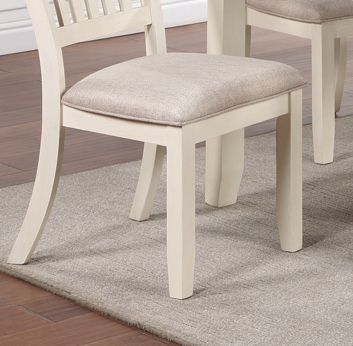 Classic Dining Room Furniture 7Pc Dining Set Dining Table W Drawers 6X Side Chairs White Rubberwood Walnut Acacia Veneer Slats Back Chair White Wood Dining Room Rubberwood Rectangular Dining Table With Chair Wood Wood White Slat Back Seats 6 60 Inches