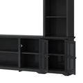 Minimalism Entertainment Wall Unit With Bridge, Modern Tv Console Table For Tvs Up To 70