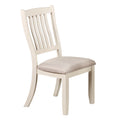 Classic Dining Room Furniture 7Pc Dining Set Dining Table W Drawers 6X Side Chairs White Rubberwood Walnut Acacia Veneer Slats Back Chair White Wood Dining Room Rubberwood Rectangular Dining Table With Chair Wood Wood White Slat Back Seats 6 60 Inches