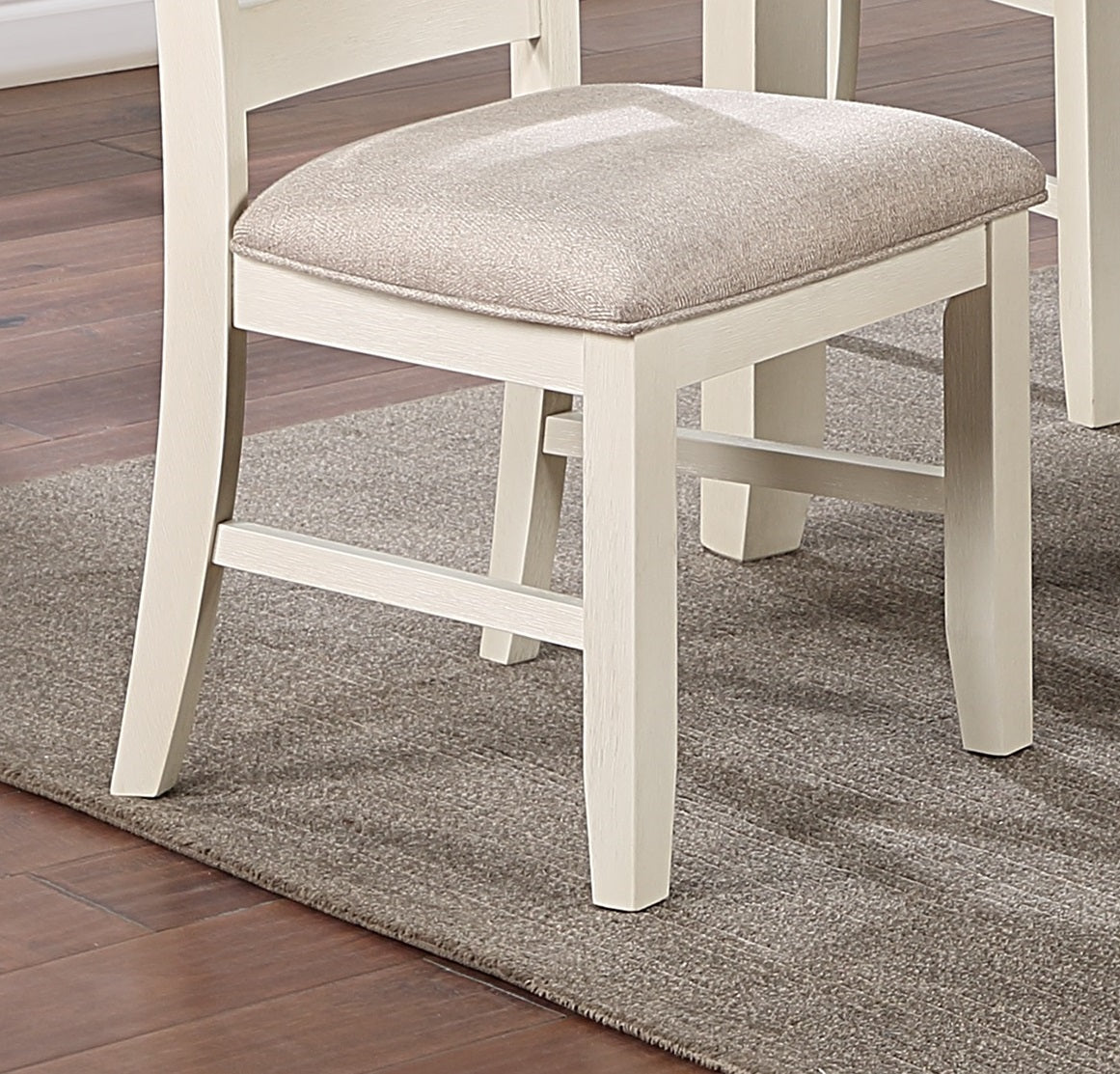 Luxury Look Dining Room Furniture 6Pc Dining Set Dining Table W Drawers 4X Side Chairs 1X Bench White Rubberwood Walnut Acacia Veneer Ladder Back Chair White Wood Dining Room Bench Seating Rubberwood Rectangular Dining Table With Chair And Bench Wood