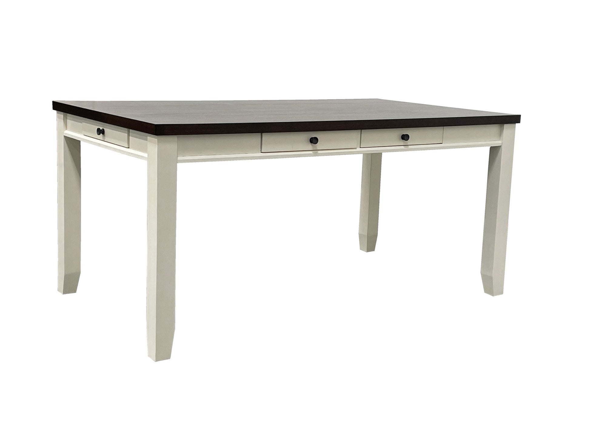 Classic Dining Room Furniture 7Pc Dining Set Dining Table W Drawers 6X Side Chairs White Rubberwood Walnut Acacia Veneer Slats Back Chair White Wood Dining Room Rubberwood Rectangular Dining Table With Chair Wood Wood White Slat Back Seats 6 60 Inches