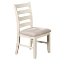 Luxury Look Dining Room Furniture 6Pc Dining Set Dining Table W Drawers 4X Side Chairs 1X Bench White Rubberwood Walnut Acacia Veneer Ladder Back Chair White Wood Dining Room Bench Seating Rubberwood Rectangular Dining Table With Chair And Bench Wood