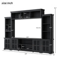 Minimalism Style Entertainment Wall Unit With Bridge, Modern Tv Console Table For Tvs Up To 70