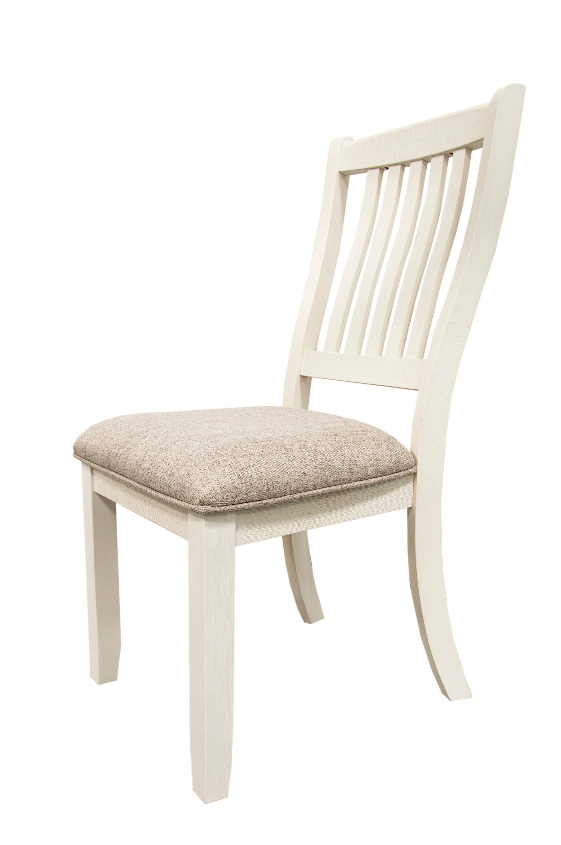 Classic Dining Room Furniture 7Pc Dining Set Dining Table W Drawers 6X Side Chairs White Rubberwood Walnut Acacia Veneer Slats Back Chair White Wood Dining Room Rubberwood Rectangular Dining Table With Chair Wood Wood White Slat Back Seats 6 60 Inches