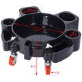 Bucket Dolly 5 Gallon Rolling Bucket Dolly With 5 Rolling Swivel Casters,Removable Bucket Dolly For Car Wash Professional Detailing For Car Washing Detailing Smoother Maneuvering Black Plastic