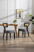 Coolmore Wood Frame Armchair, Modern Accent Chair Lounge Chair For Living Room 2Pc Set Gray Linen