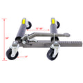 Set Of 2 Wheel Dolly Car Skates Vehicle Positioning Hydraulic Tire Jack Ratcheting Foot Pedal Lift Hydraulic Car Wheel Dolly, 1,250Lbs Gray Aluminum