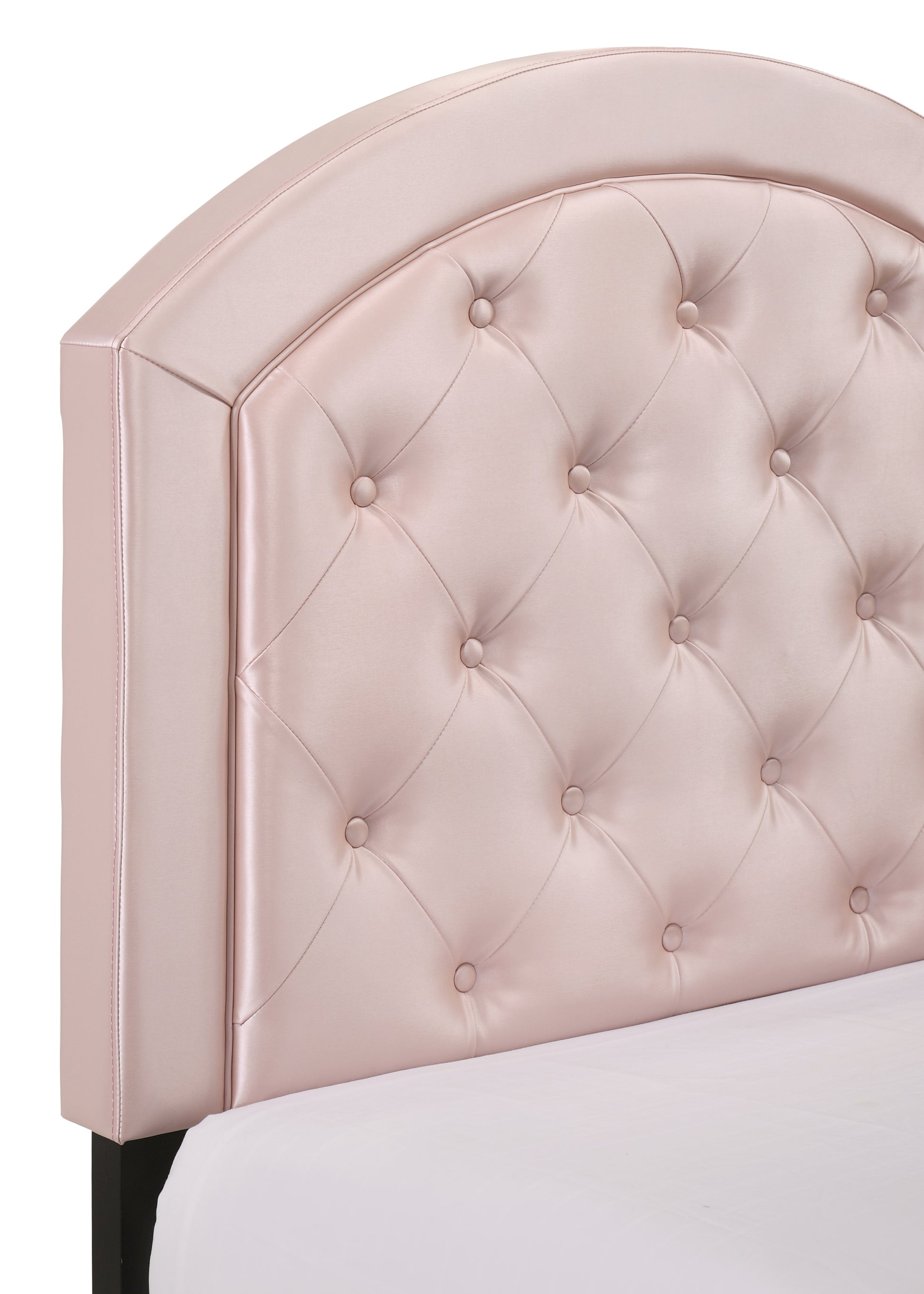 Full Upholstered Platform Bed With Adjustable Headboard 1Pc Full Size Bed Pink Fabric Pink Wood