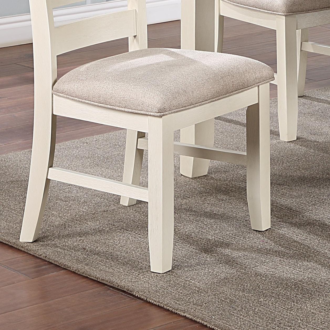Luxury Look Dining Room Furniture 6Pc Dining Set Dining Table W Drawers 4X Side Chairs 1X Bench White Rubberwood Walnut Acacia Veneer Ladder Back Chair White Wood Dining Room Bench Seating Rubberwood Rectangular Dining Table With Chair And Bench Wood