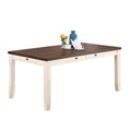 Luxury Look Dining Room Furniture 6Pc Dining Set Dining Table W Drawers 4X Side Chairs 1X Bench White Rubberwood Walnut Acacia Veneer Ladder Back Chair White Wood Dining Room Bench Seating Rubberwood Rectangular Dining Table With Chair And Bench Wood