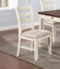 Luxury Look Dining Room Furniture 6Pc Dining Set Dining Table W Drawers 4X Side Chairs 1X Bench White Rubberwood Walnut Acacia Veneer Ladder Back Chair White Wood Dining Room Bench Seating Rubberwood Rectangular Dining Table With Chair And Bench Wood