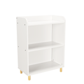 Kids 3 Tier Bookcase, Children'S Book Display, Bookshelf Toy Storage Cabinet Organizer For Children'S Room, Playroom, Nursery White Mdf