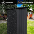 Metal Garden Sheds 4Ftx6Ft Outdoor Black Black Metal