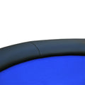 73Inch Oval Light Series Green Felt Foldable Casino Game Poker Table Blue Metal