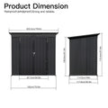 Metal Garden Sheds 4Ftx6Ft Outdoor Black Black Metal