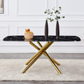 Large Modern Minimalist Rectangular Dining Table With 0.39 