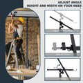 16Ft Lift Drywall Panel Hoist Jack For Ceiling Black Black Iron Plastic