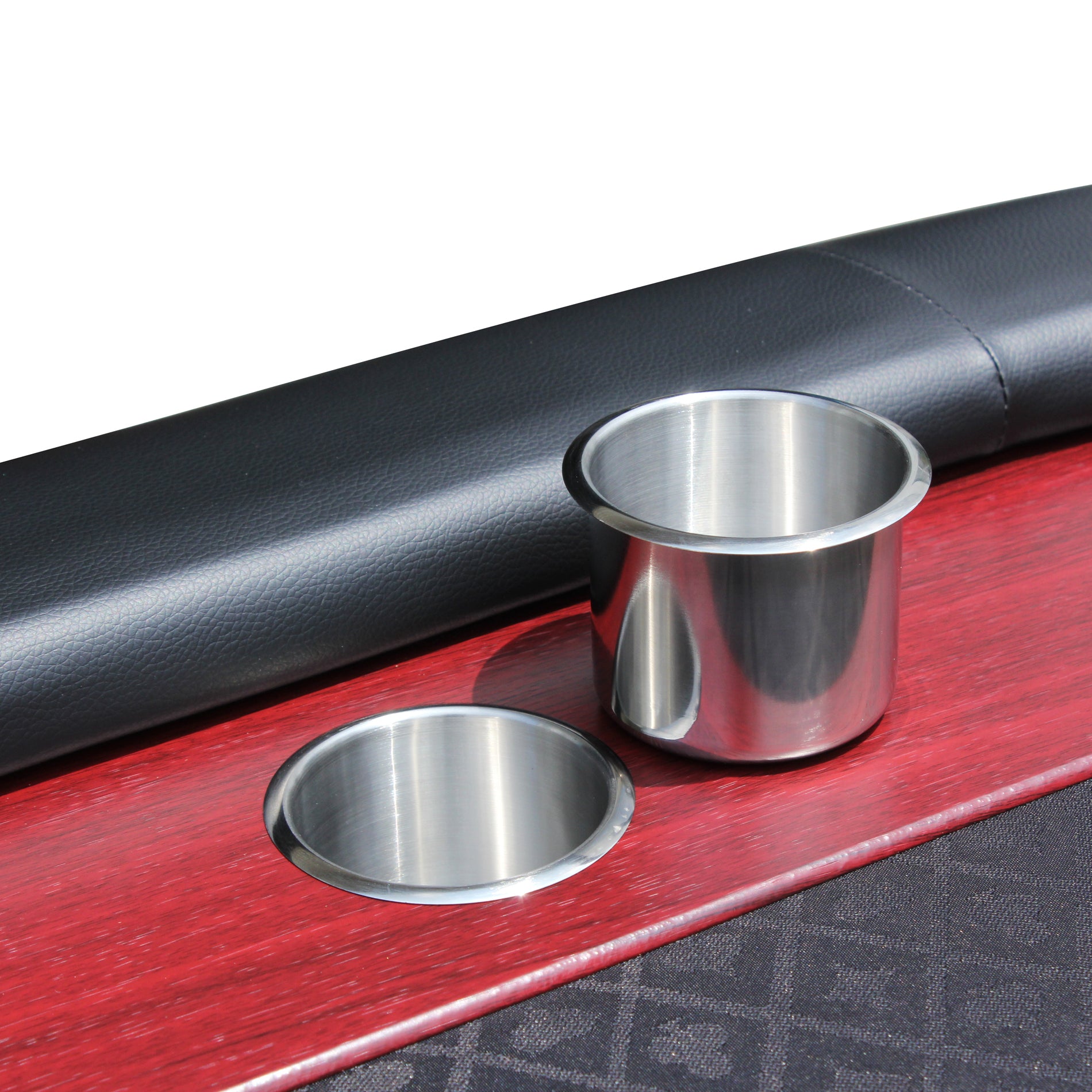 96Inch Oval 10 Players Black Speed Cloth Surface Red Racetrack Luna Wooden Legs Poker Table Black Red Wood