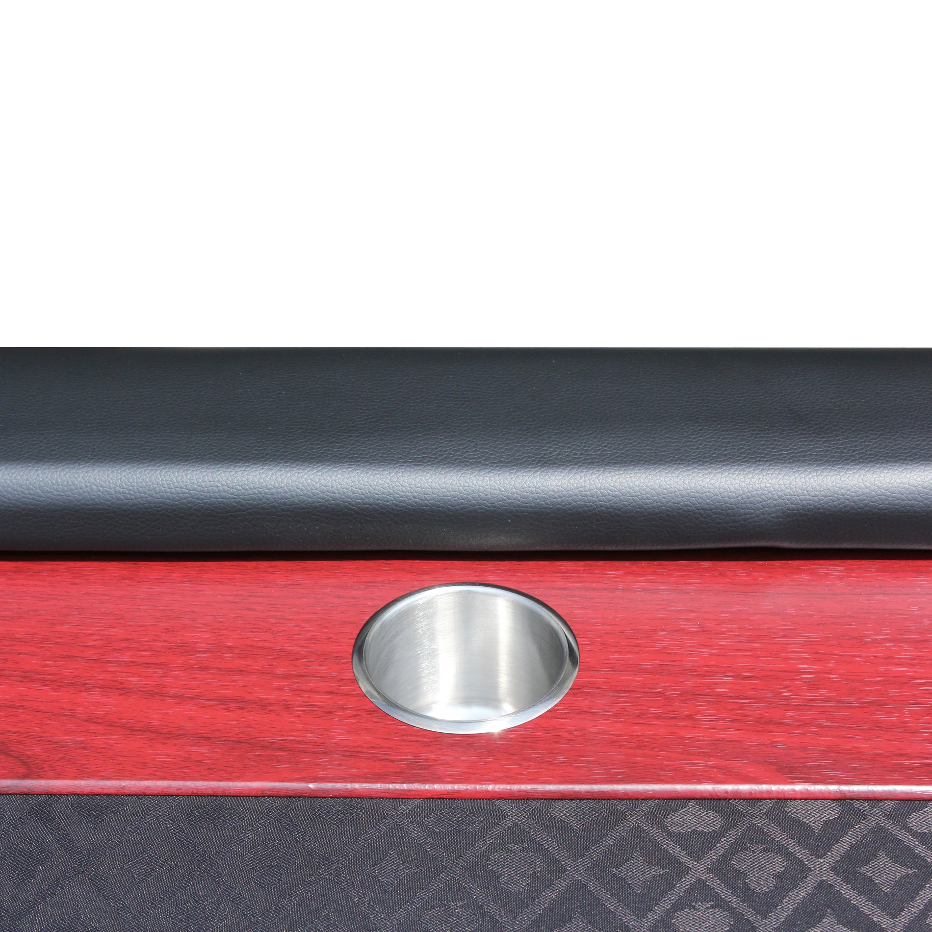 96Inch Oval 10 Players Black Speed Cloth Surface Red Racetrack Luna Wooden Legs Poker Table Black Red Wood
