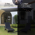 Waterproof Rectangular Patio Umbrella And Solar Lights 6.5 Ft. X 10 Ft.26 Led Lights, Push Button Tilt, Crank In Navy Blue Navy Blue Aluminum