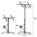 11Ft Lift Drywall Panel Hoist Jack For Ceiling Black Black Iron Plastic