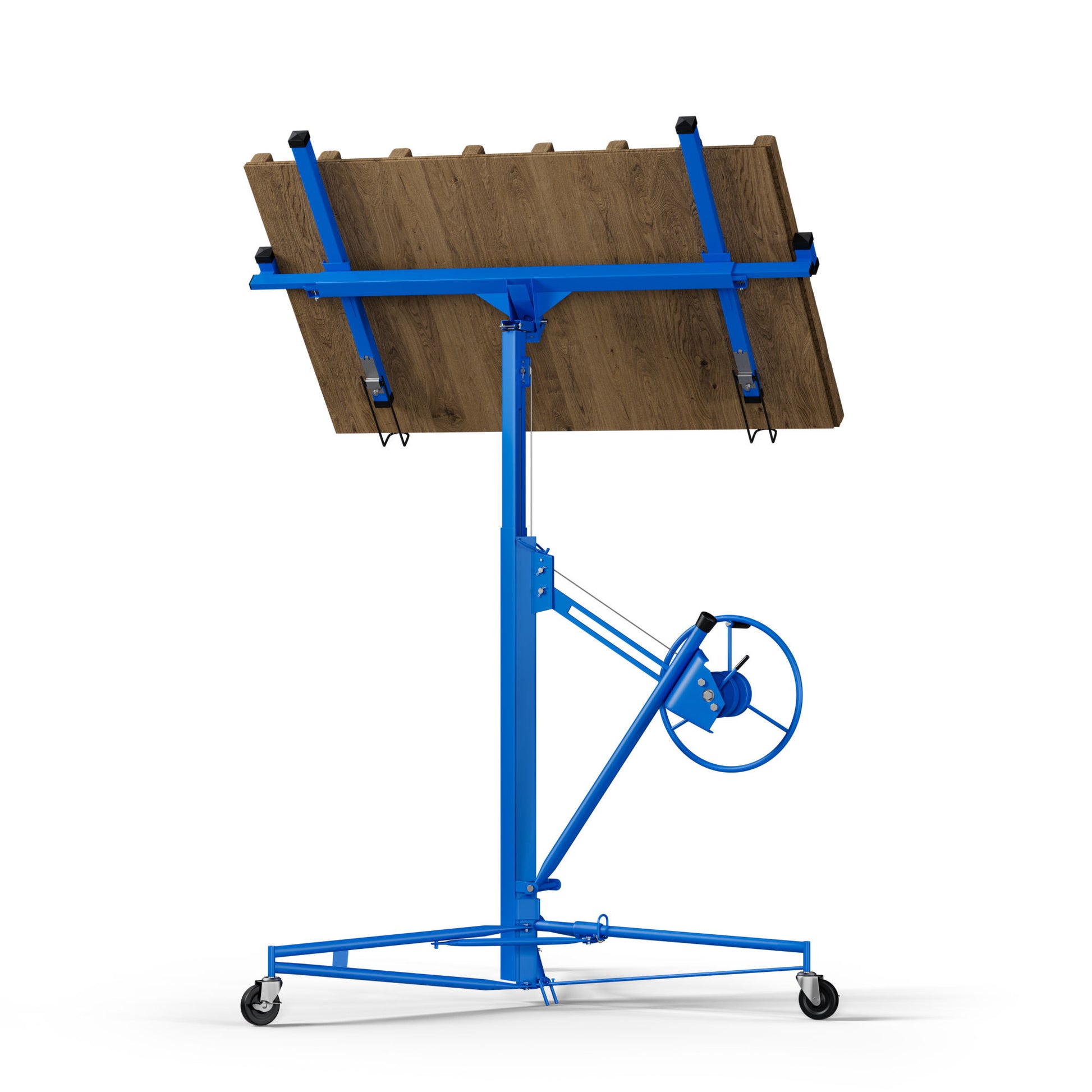 16Ft Lift Drywall Panel Hoist Jack For Ceiling Blue Blue Iron Plastic