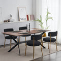 Set Of 2 Mid Century Modern Dining Chairs Teddy Fabric Upholstery Curved Back Metal Frame Black Elegant And Comfortable Kitchen Chairs Black Metal