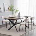 Set Of 2 Mid Century Modern Dining Chairs Teddy Fabric Upholstered Curved Back Metal Frame Beige Elegant And Comfortable Kitchen Chairs Beige Metal