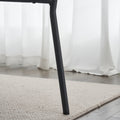 Set Of 2 Mid Century Modern Dining Chairs Teddy Fabric Upholstery Curved Back Metal Frame Black Elegant And Comfortable Kitchen Chairs Black Metal