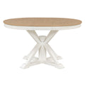 Functional Furniture Retro Style Dining Table Set With Extendable Table And 4 Upholstered Chairs For Dining Room And Living Room Oak Natural Wood Off White Oak Natural Wood Off White Solid Wood