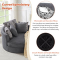 Swivel Accent Barrel Chair With 5 Movable Pillow 360 Degree Swivel Round Sofa Chair For Living Room,Bedroom, Hotel, Grey Grey Foam Corduroy