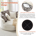 Swivel Accent Barrel Chair With 5 Movable Pillow 360 Degree Swivel Round Sofa Chair For Living Room,Bedroom, Hotel, Beige Beige Foam Corduroy