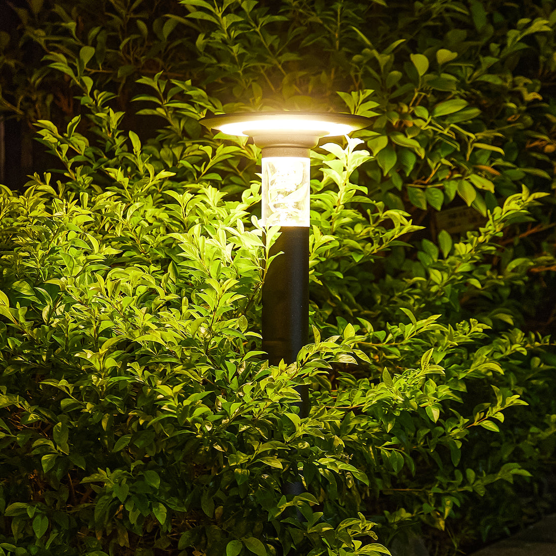 Solar Lawn Light With Dimmable Led Black Aluminium