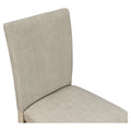 Upholstered Dining Chair With Turned Wood Legs Set Of 2 Light Grey Polyester