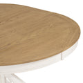 Functional Furniture Retro Style Dining Table Set With Extendable Table And 4 Upholstered Chairs For Dining Room And Living Room Oak Natural Wood Off White Oak Natural Wood Off White Solid Wood