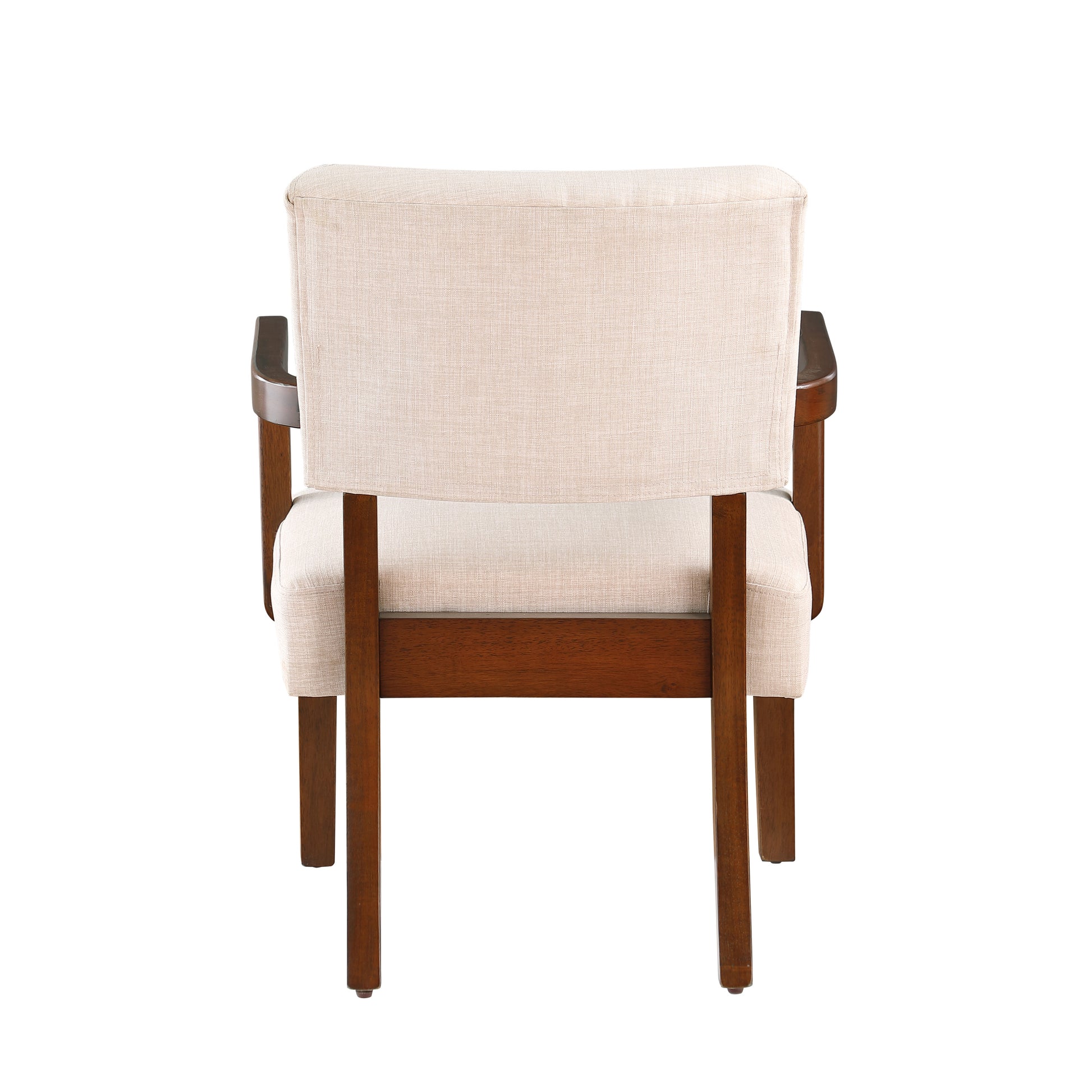 Fabric Accent Chair Set Of 2 With Round Wood Table, Decorative Slipper Chair Brown Espresso Primary Living Space Contemporary,Mid Century Modern,Modern Rubberwood Foam Rubber Wood