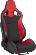 Racing Seatbucket Seats Black Red Vinyl